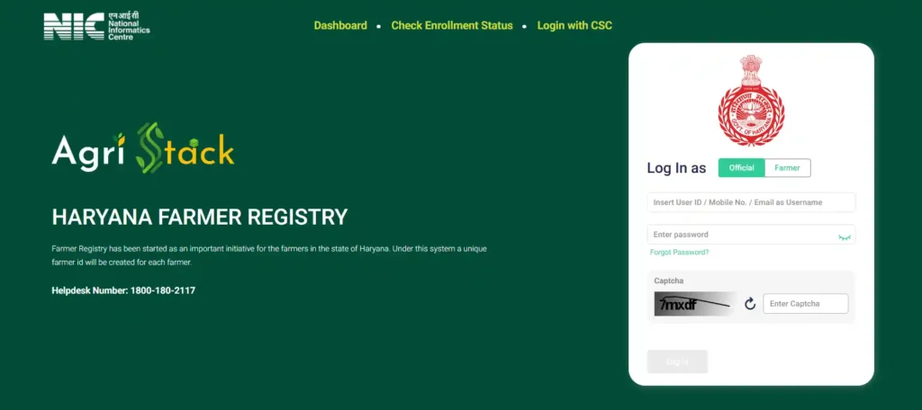 HRFR agristack Haryana